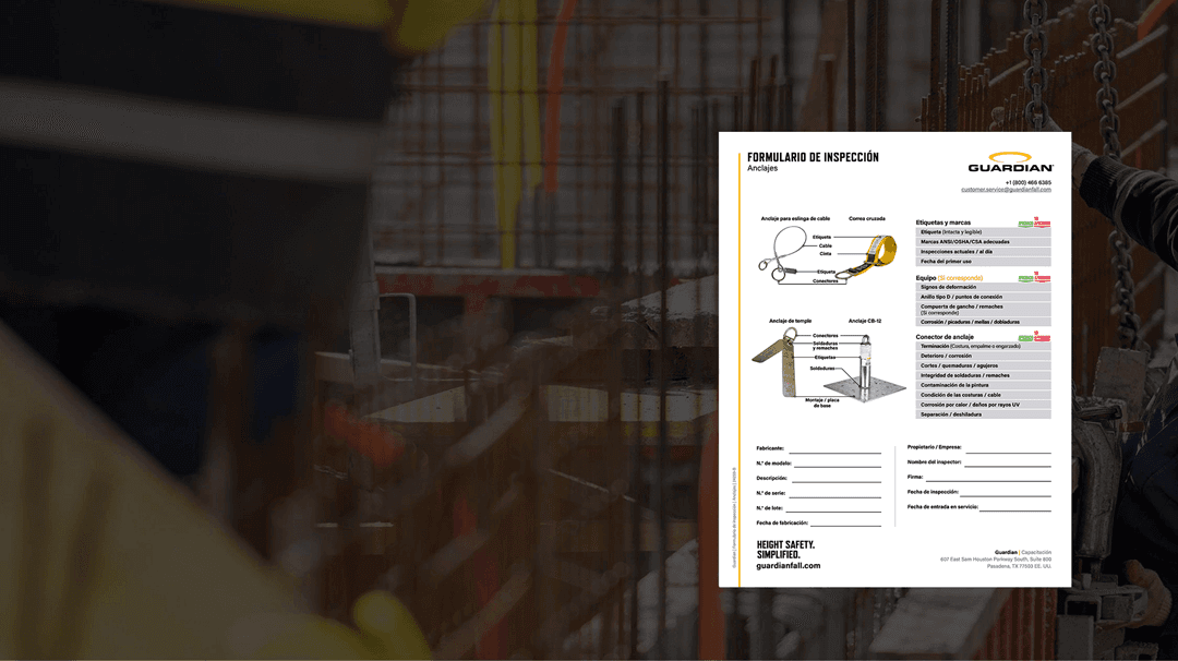 Anchors Inspection Form Spanish