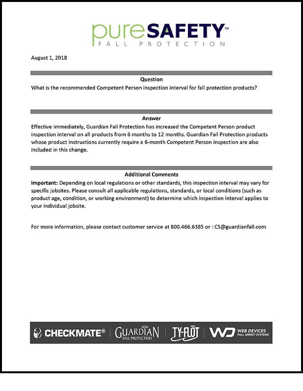 Cp Inspection Interval