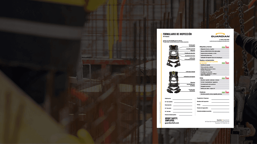 Harness Inspection Form Spanish